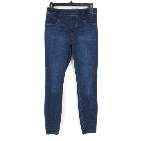 SPANX Pants - Spanx Jean-ish Ankle Leggings Women's Size Medium Dark Wash Stretch Pockets
